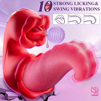 Simulation Tongue Vibrating Massager Powerful Vibrating Massage Toys